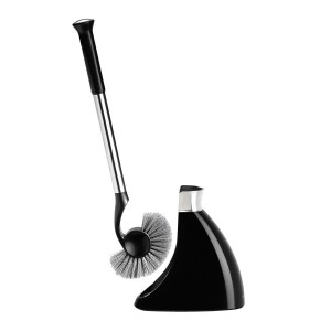 Toilet brush with holder, 47.2 cm, Black - simplehuman