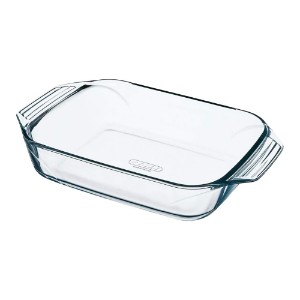 Rectangular dish, heat-resistant glass, 3L, "Let's Share" - Pyrex