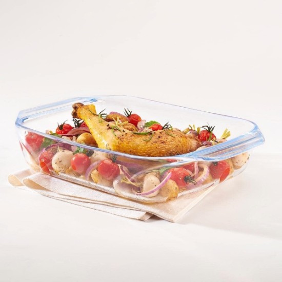 Rectangular dish, heat-resistant glass, 3L, "Let's Share" - Pyrex