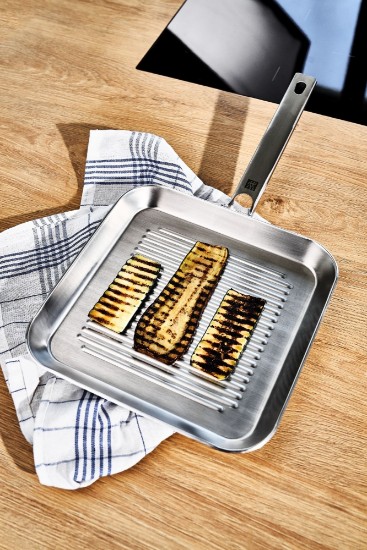 Square grill pan, stainless steel, 24 x 24 cm, "Joy Plus" - Zwilling