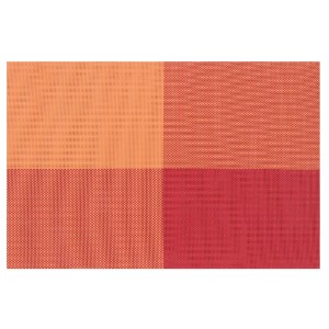 Set of 4 table mats, 45 × 30 cm, Orange