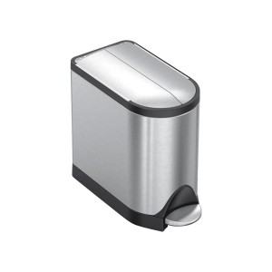 Pedal trash can, 10 L, stainless steel - simplehuman