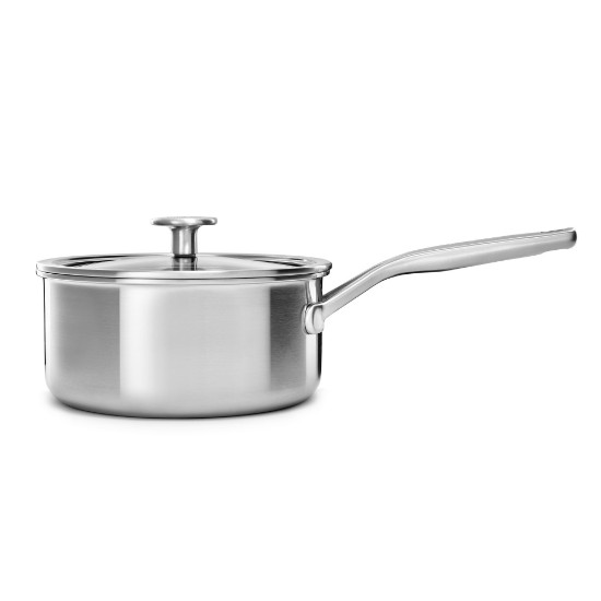 Saucepan bl-għatu, azzar li ma jissaddadx, 3 Ply, 18cm / 2.1L, "MultiPly" - KitchenAid