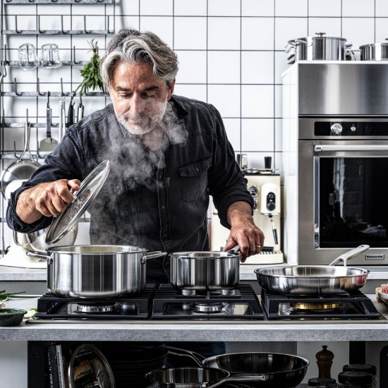Set de 2 poêles à frire, acier inoxydable, 3 plis, 24 cm / 28 cm, « MultiPly » - KitchenAid
