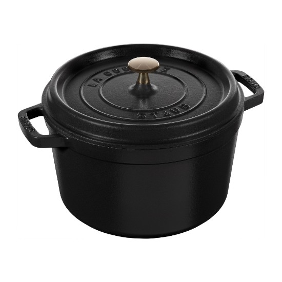 Высокая кастрюля-Cocotte, чугунная, 24 см/4,7 л, Black - Staub