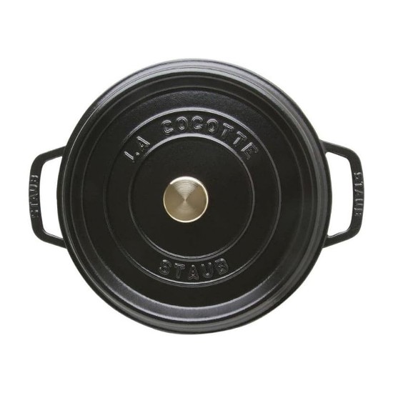 Høj Cocotte gryde, støbejern, 24cm/4,7L, Black - Staub