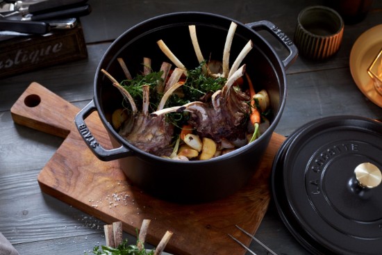 Высокая кастрюля-Cocotte, чугунная, 24 см/4,7 л, Black - Staub