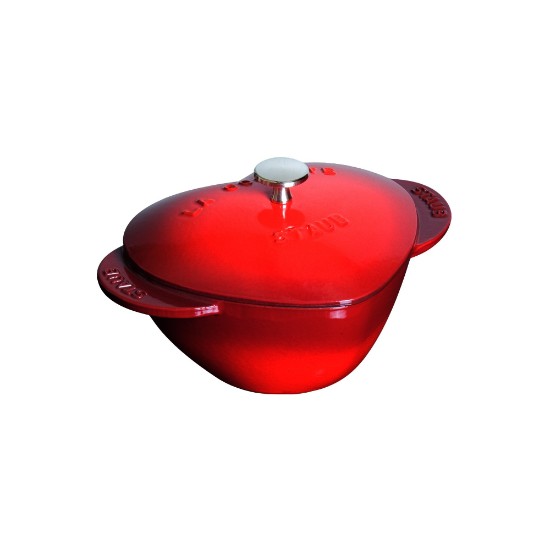 Cocotte coeur, öntöttvas, 20 cm/1.75L, Cherry - Staub