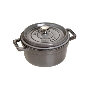 Cocotte dökme demir tencere, 22 cm/2,6 l, <<Grafit Gri>> - Staub