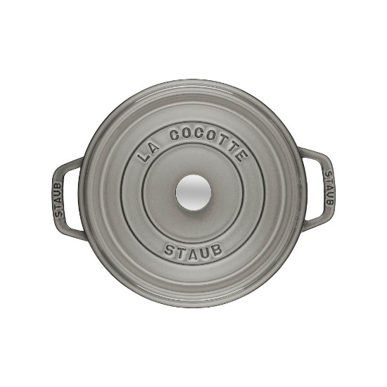 Panela de ferro fundido Cocotte, 22 cm/2,6 l, <<Graphite Grey>> - Staub