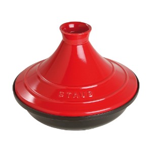 Tajine av gjutjärn med keramiskt lock, 28 cm, Cherry - Staub 