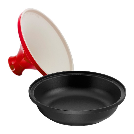 Tajine magħmul minn ħadid fondut b'għatu taċ-ċeramika, 28 cm, Cherry - Staub 