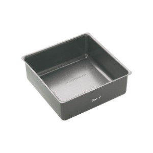 Deep, square tray, 23 cm, steel - Kitchen Craft