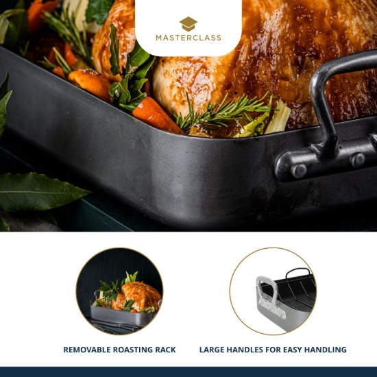 Steak tray, with handles, 40 × 28 cm - Kitchen Craft