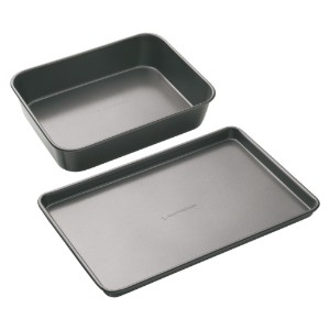 Set med 2 ugnsplåtar, kolstål, "MasterClass" - av Kitchen Craft