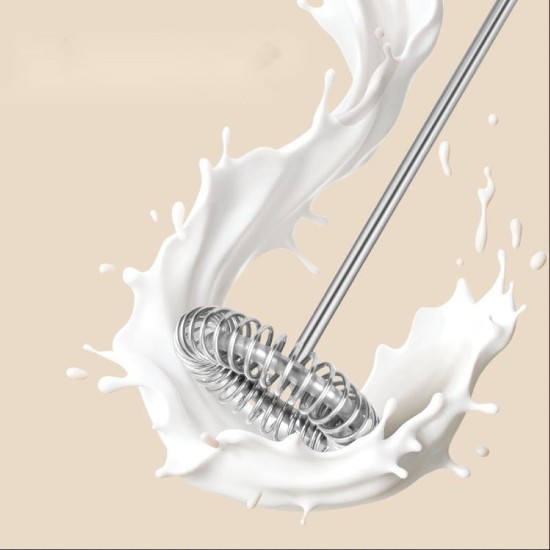 Milk frother with stand, stainless steel - Zokura