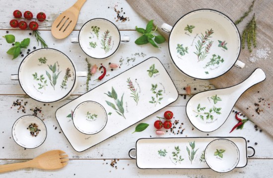 Spoon rest, porcelain, 26 x 12 cm, "Herbarium" - Easy Life