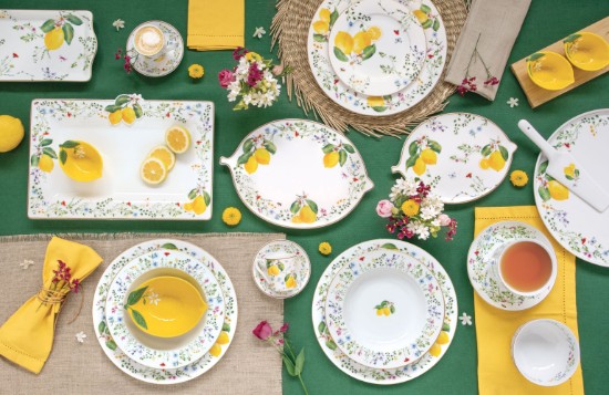 Set mit 6 Küchenutensilien, „Fleurs et Citrons“ – Nuova R2S