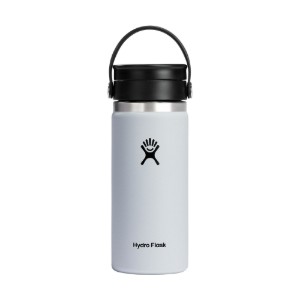 Thermally insulated bottle, stainless steel, 470 ml, "Wide Sip", White - Hydro Flask