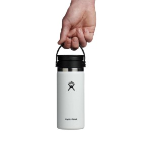 Thermally insulated bottle, stainless steel, 470 ml, "Wide Sip", White - Hydro Flask