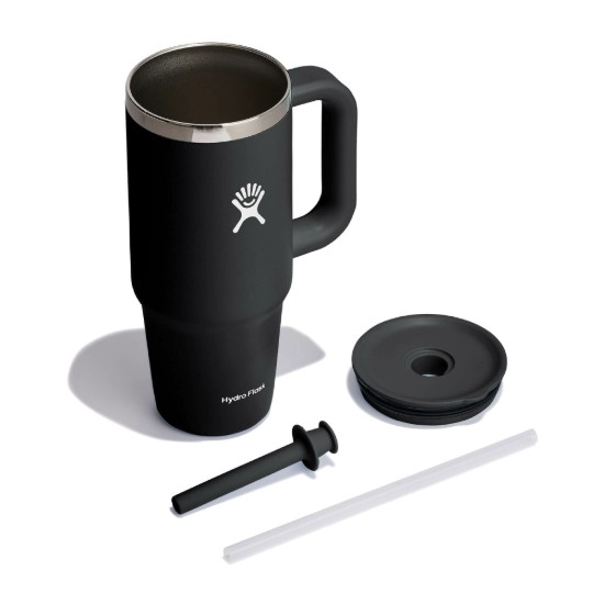 Toplinski izolirana čaša, nehrđajući čelik, 710 ml, "All Around Travel", crna - Hydro Flask