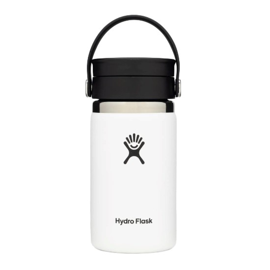 Thermo-isolating bottle, stainless steel, 355 ml, "Wide Sip", White - Hydro Flask