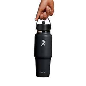 Toplinski izolirana boca, nehrđajući čelik, 950 ml "Wide Straw", Black - Hydro Flask