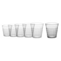 Set di 6 bicchieri in vetro, 275 ml, "Prisme" - Duralex