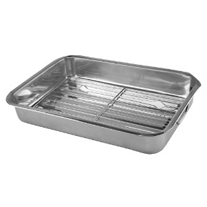 Steak tray, stainless steel, 40 x 28 cm - Anilar
