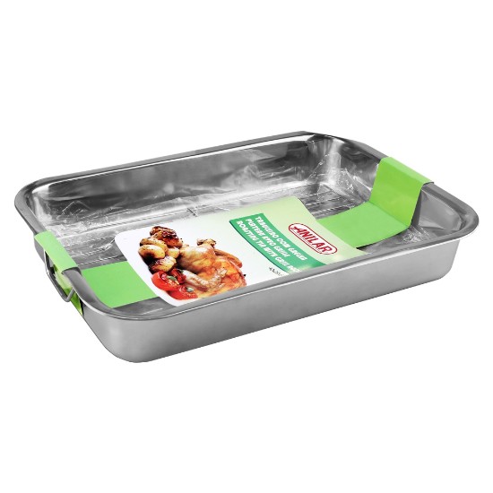 Steak tray, stainless steel, 40 x 28 cm - Anilar