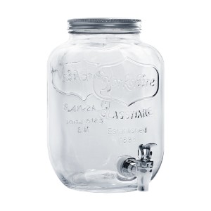 Beverage dispenser, with tap, made from glass, 4 L - Anilar
