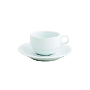 Eszpresszó csésze csészealjjal, porcelán, 85 ml, "Gastronomi Bella" - Porland