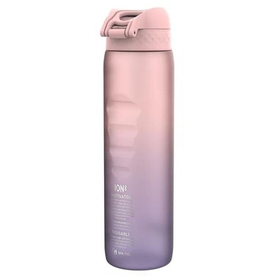 Buidéal uisce, recyclon™, 1L, Purple/Rose Motivator - Ion8