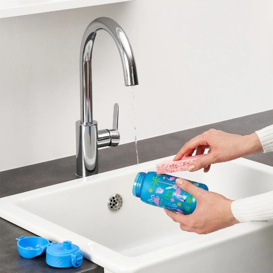 Garrafa de água para crianças, recyclon™, 350 ml, Flamingos - Ion8