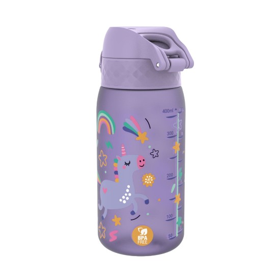Garrafa de água para crianças, recyclon™, 350 ml, Periwinkle, Unicorns - Ion8