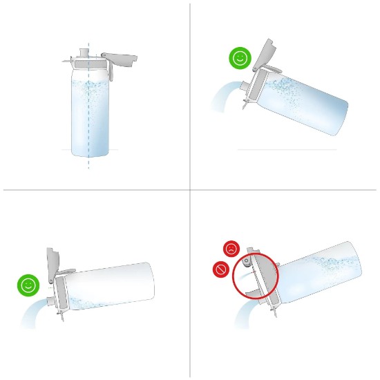 Garrafa de água para crianças, recyclon™, 350 ml, Robots - Ion8