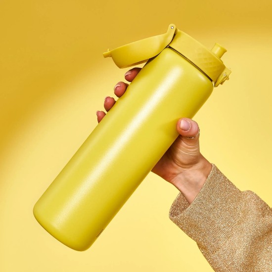 Buidéal uisce, cruach dhosmálta, 1200ml, Yellow - Ion8