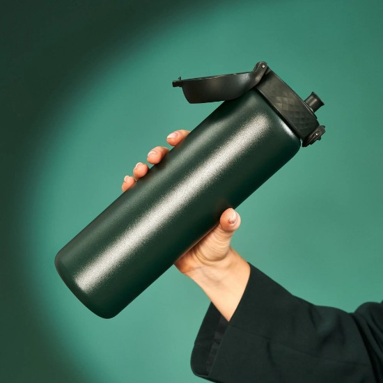 Buidéal uisce, cruach dhosmálta, 1200ml, Dark Green - Ion8