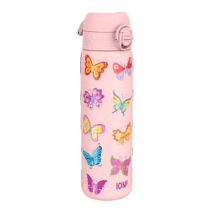 Garrafa de água "Slim" para crianças, aço inoxidável, 600ml, Butterflies - Ion8