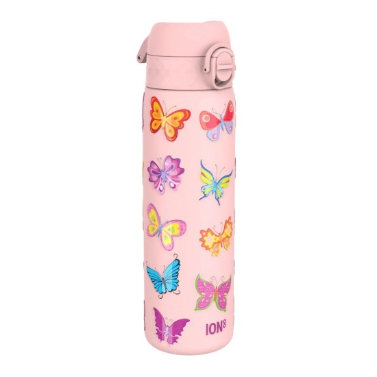 "Slim" vannflaske for barn, rustfritt stål, 600 ml, Butterflies - Ion8