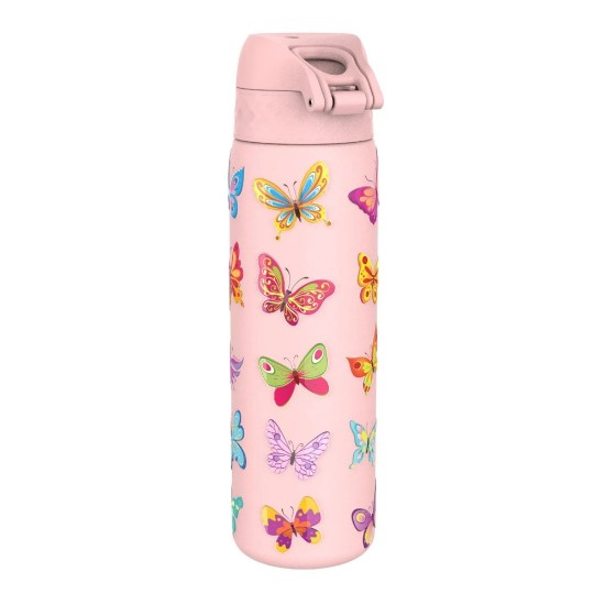 "Slim" vannflaske for barn, rustfritt stål, 600 ml, Butterflies - Ion8