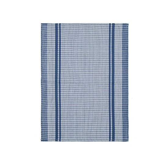 Sett ta' xugamani tal-kċina b'4 biċċiet, 50 x 70 ċm, "Waffle", Dark Blue - Tiseco