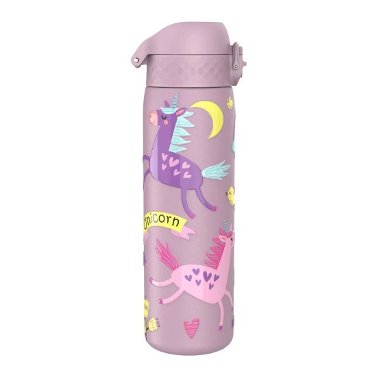 "Slim" vattenflaska, rostfritt stål, 500ml, Unicorns - Ion8