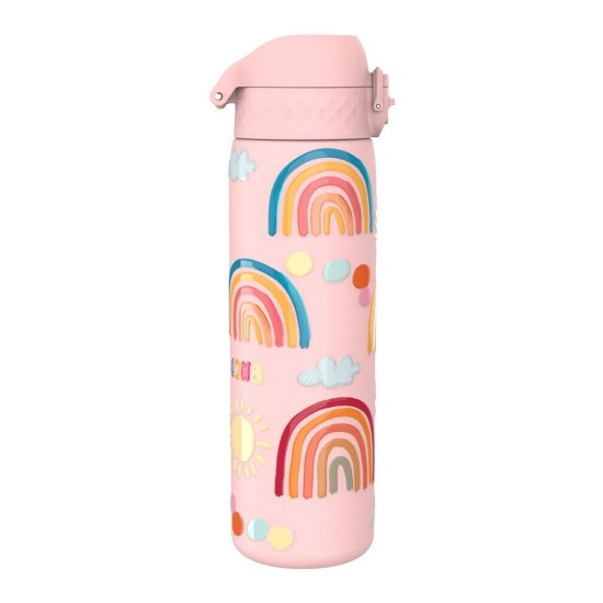 "Slim" vattenflaska, rostfritt stål, 500ml, Rainbows - Ion8