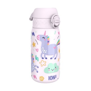 Vandflaske til børn, rustfrit stål, 400 ml, Unicorns - Ion8