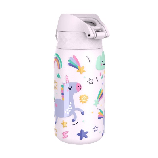 Vandflaske til børn, rustfrit stål, 400 ml, Unicorns - Ion8