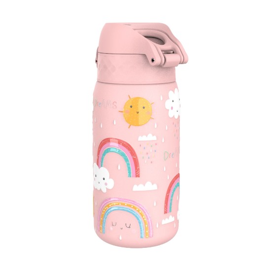 Vandflaske til børn, rustfrit stål, 400 ml, Rainbows - Ion8