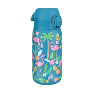 Børnevandflaske, rustfrit stål, 400 ml, Flamingos - Ion8