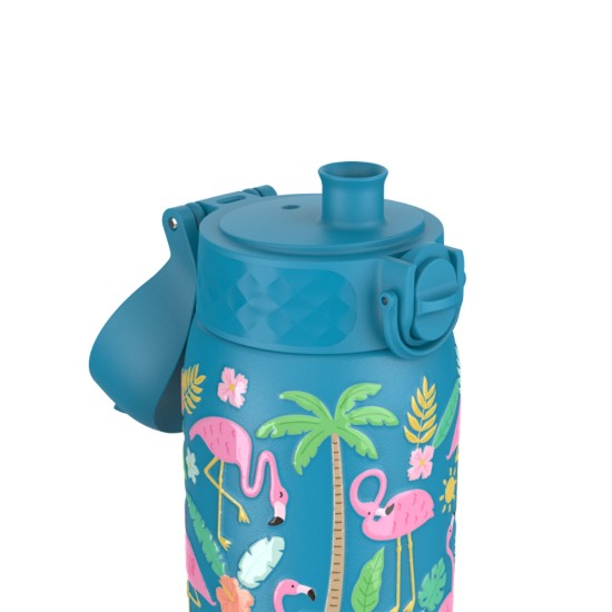 Børnevandflaske, rustfrit stål, 400 ml, Flamingos - Ion8