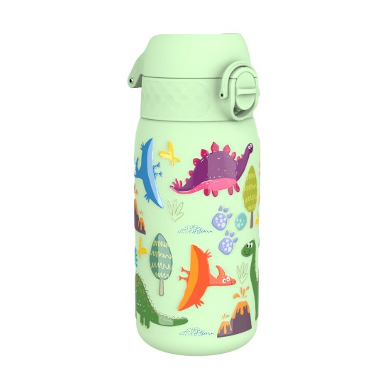 Barnvattenflaska, rostfritt stål, 320ml, Surf Green, Dinosaurs - Ion8
